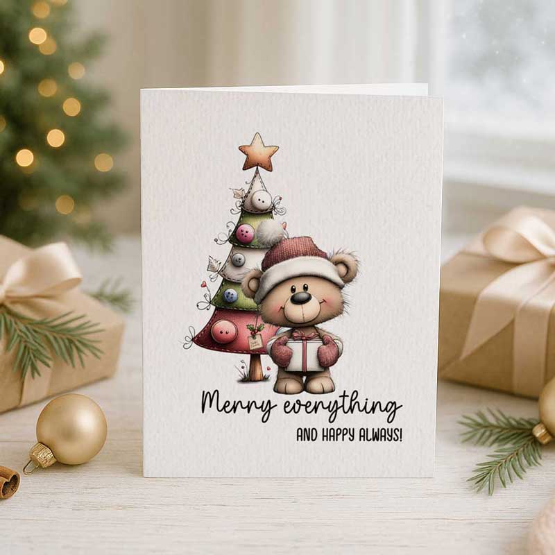 Weihnachtskarte „Merry everything and happy always!“ – Bild 3
