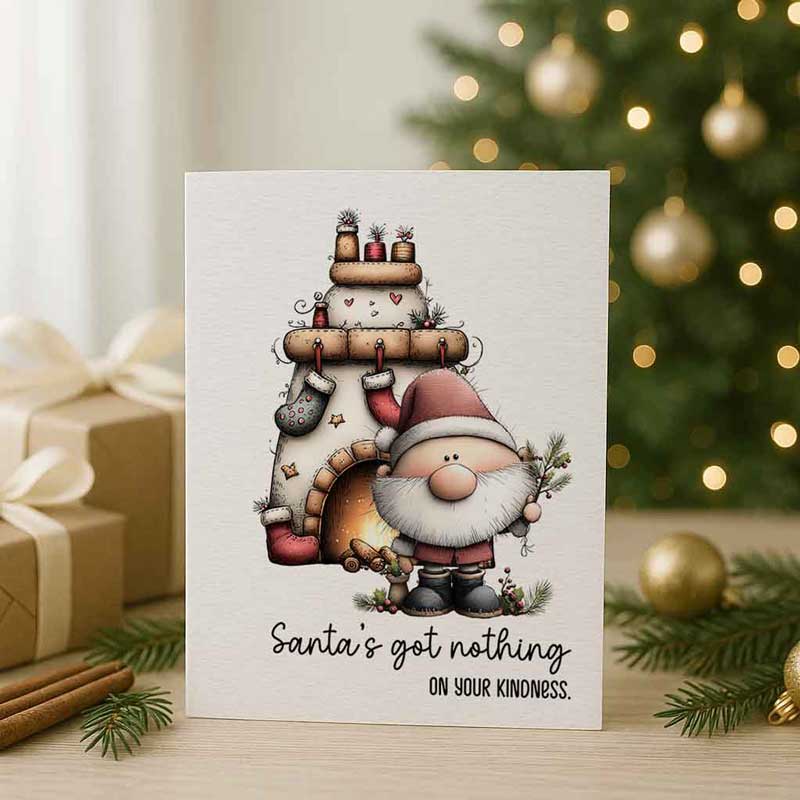 Weihnachtskarte „Santa’s got nothing on your Kindness“ – Bild 3