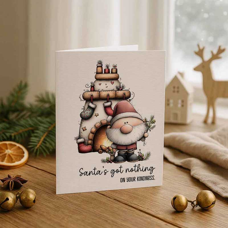 Weihnachtskarte „Santa’s got nothing on your Kindness“ – Bild 4