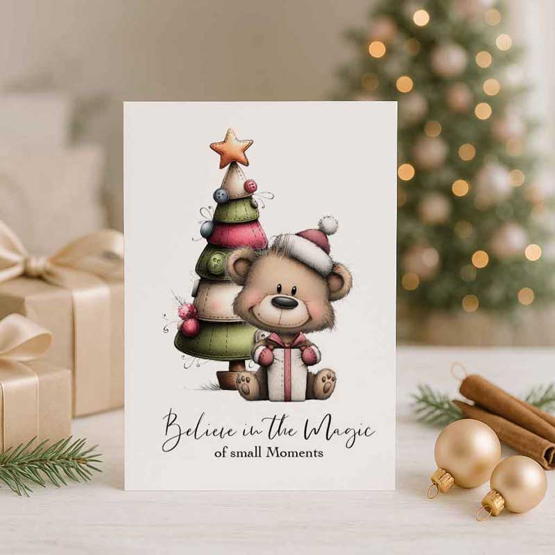 Weihnachtskarte „Believe in the Magic of small Moments“ – Bild 2